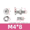 Tornillo y Tuerca Combinación de Dos Piezas para Máquina de Mascarillas y Luminarias, Acero Inoxidable 304 Tornillo y Tuerca