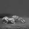 Par de Enfeites Pixiu de Cobre Sólido, Pingentes Criativos Estilo Chinês, Pequenos Enfeites Vintage, Pingentes de Chave de Latão