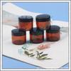 Frasco Marrón Crema 20g Pomada Caja Redonda Mascarilla Facial Frasco con Burbujas Frasco de Gel Frasco de Pomada Frasco de Crema 20ML
