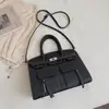 Bolso de Platino de Alta Gama, Sencillo y Elegante, Bolso Cruzado para Mujer, Bolso de Mano de Gran Capacidad para el Trabajo y los Viajes Diarios, Bolso Casual de un Solo Hombro
