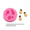 Molde de Silicone para Cupcake Fondant DIY Formato de Abacaxi Laranja Framboesa Mirtilo Chocolate Sorvete Transfronteiriço