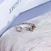 Anillo Abierto Multicolor de Diamantes de Zirconia Completos Más Vendido de Xiaohongshu, Lujo Accesible, Gama Alta, Anillo de Diseño de Nicho Super Brillante
