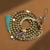 Nuevo Lanyard para Teléfono Móvil Colgante de Cuello Estilo Chino Sandalo Verde Bodhi Pata de Gato Cadena para Teléfono Móvil Anillo para Correr Loto de Mano