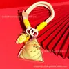 Pingente de chaveiro em formato de zongzi de gato KT fofo de desenho animado em ouro puro, alça para celular, presente corporativo, atacado personalizado