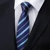 Corbata con Cremallera Formal de Negocios para Hombres para la Boda del Novio de las Mujeres Rayas Azules Negro Delgado Personas Perezosas Fácil de Jalar