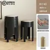 Taburete de plástico acolchado suave, apilable para uso doméstico, diseño redondo, resistente y duradero, extra grueso, adecuado para sala de estar, mesa de comedor y como silla de repuesto
