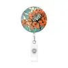 Directamente del fabricante: Porta-credencial retráctil floral transfronterizo con hebilla de fácil extracción, Portacredencial de plástico con diseño floral y de animales
