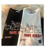 Camiseta de manga corta unisex con estampado de letras de algodón puro para commuting Verano 2026 con estampado creativo 8218 #