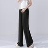 Pantalones de Mujer Embarazada Pantalones de Verano Delgados para Exterior Seda de Hielo Plisados Sueltos Drapeados Rectos Adelgazantes Casuales Cintura Baja Pierna Ancha