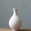 Cerámica de color bajo vidriado liso en blanco para florero pintura de color DIY blanco en blanco jarrón adornos de flores secas fábrica de Jingdezhen al por mayor