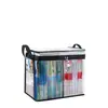 Caja de almacenamiento de libros de gran capacidad, un gran organizador para libros, perfecta para dormitorios de estudiantes, estanterías y bolsas para libros; transparente, a prueba de humedad y a prueba de polvo
