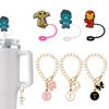 Marvel stanley Tapa con Popote Cadena de 26 Letras Traje shein Accesorios para Vaso Stanley Accesorios para Vaso de Agua Popote