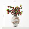 Vaso de Cerâmica de Grés Retrô Shumen para Flores Secas Design de Nicho B&B Sala de Estar Ornamentos de Arranjo de Flores de Alto Padrão