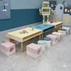 Escritório de Vendas Mesa e Cadeira Infantil Combinação Piso Elevado Shopping Center Área de Brincar Sala de Aula Educação Infantil Mesa de Artesanato Retangular