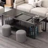 2026 Novo Modelo Mesa de Chá Simples Mesa Moderna para Preparar Chá Mesa de Chá Kung Fu de Ardósia Sala de Estar Escritório Recepção Conjunto de Chá