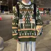 Suéter de Natal Fair Isle para Homens, Estilo Retro Japonês, Marca Trendy Vintage Grossa Roupa Íntima, Malharia de Inverno Atacado