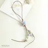 Colgante de cadena para teléfono de estrella de mar de cerámica para mujer, amuleto de bolso fresco y lindo, cordón de la serie oceánica, diseño de nicho