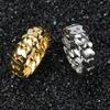 Anillo Cubano Brillante de 8mm de Hip-Hop Europeo y Americano Transfronterizo Accesorios Anillo para Hombre Sencillo y a la Moda Cobre Chapado en Oro de 18K Venta al por Mayor