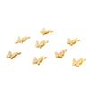 Banhado a cobre 18K Ouro Estéreo Ouro Brilhante Borboleta Simples e Dupla Pendurada Brincos de Borboleta 925 Prata DIY Brincos Material