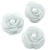 5cm Malla Perla Simulada Camelia Quemada Accesorios para Ropa DIY Flor Hecha a Mano Zapatos Corsage Accesorios para Ropa