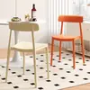 Silla de plástico para uso doméstico, engrosada, adecuada para mesas de comedor en restaurantes, cómoda para sentarse a largo plazo, uso comercial, diseño minimalista moderno, con respaldo, estilo nórdico