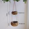 Cesta colgante de flores de paja hecha a mano Pastoral para colgar en la pared Plantación verde Maceta para flores carnosas Arte de la personalidad Cesta colgante de sauce multicapa