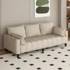 Sofá Minimalista de Cuero con Forma de Garra de Gato, Sin Lavar, para Apartamentos Pequeños, Salas de Estar, Casas de Alquiler, Salones de Belleza, de Dos Plazas, de Tres Plazas, Sofá con Bloques de Color, Otros