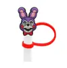 Tapa de Silicona con Forma de Oso de Dibujos Animados para Popote 8/10mm Tapa para Popote Decoración a Prueba de Polvo Anti-Derrames Tapón para Popote Venta al por Mayor