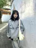 Moletom Cardigan de Três Listras Tendência Esportiva Estilo Coreano para Mulheres no Outono e Inverno Aconchegante com Forro de Fleece Jaqueta com Design High Street Americano