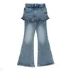 Jeans Acampanados para Niñas 2026 Nueva Moda Primavera y Otoño Ropa Infantil Pantalones Elásticos para Niños Mayores Pantalones de Campana Otoño