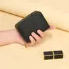 Comercio exterior transfronterizo superventas monedero de mujer con doble cremallera tarjetero tipo acordeón gran capacidad color macarrón textura de lichi
