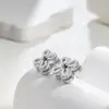 Brincos de flor de zircônia frescos de verão brincos de aço titânio tricolor não desbotam elegantes brincos japoneses e coreanos para mulheres atacado