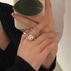 Anillo de Perla con Enredadera Estilo Francés para Mujer, Elegante y de Moda, Anillo Abierto Ajustable, Anillo Único para Dedo Índice, Moderno