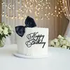 Decoración para Pastel de Cumpleaños Feliz para Hombres Estilo Ins Transfronterizo Plug-In Letras Escritas a Mano Decoración Lateral de Pastel Acrílica