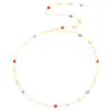 Collar Personalizado Transfronterizo Europeo y Americano Nuevo Dulce y Fresco de Pedrería Colorida Cadena Larga Ajustable en Forma de Y para Mujer Cadena para Suéter