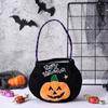 Decoraciones de Bolsa de Dulces de Halloween Bolso de Calabaza Bolso para Dulces de Jardín de Niños Diseño de Escena Bolsa de Regalo Bolsa de Tela