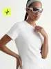 Camiseta Esportiva Tai Le Xing Refrescante com Padrão Torcido Coleção Primavera/Verão 2026 para Uso Externo com Ajuste na Cintura Emagrecimento Secagem Rápida Manga Curta Feminina Design Personalizado