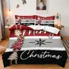 Juego de Cama Navideño de Tres Piezas Temu Muñeco de Nieve Navideño Reno Decoración del Hogar Juego de Cama de Tres Piezas Se Puede Enviar Jit