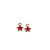 Lindos pendientes colgantes de estrella de cinco puntas con gotas de aceite de doble cara, accesorios de bricolaje, pulsera de estrella pequeña, colgante de joyería personalizado al por mayor