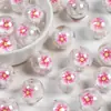 Nuevas Cuentas de Resina Galvánizada con Forma de Corazón de Caramelo Arcoíris Luna Fría de Ding Yi con Agujero Pasante para Accesorios de Pulsera DIY y Materiales para Cadena de Teléfono