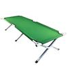 Cama plegable para siesta al aire libre color verde militar claro, cama de acero y plástico portátil, cama de siesta de dos pliegues, cama individual para acompañante