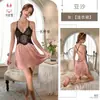 Kamai Xue Pijamas Sexys Satén Encaje Camisón Francés Espalda Descubierta Conjunto Puro Deseo Camisola Conjunto de Ropa para el Hogar 2172
