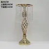 Accesorios para Bodas Estilo Europeo Hierro Forjado Florero Decoración Mesa Principal Arreglo Floral Mesa de Firmas Soporte de Flores de Cristal Recipientes Adornos Florales de Mesa