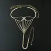 Corrente de corpo nova com strass transfronteiriça para mulheres, sexy, tendência, acessórios para biquíni, fio dental, balada