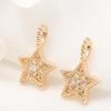 Acessórios de joias quentes DIY transfronteiriços com zircônia incrustada ouro real Lua estrela de cinco pontas flor de quatro folhas redonda pingente atacado
