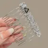 Pente invertido requintado e fofo para penteados estilo princesa, presilhas laterais para cabelo para mulheres, acessórios de cabelo com laço estilo coreano e presilhas de cabelo da moda para estilizar e arrumar fios soltos