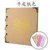 Directo de Fábrica Papel Kraft Vintage DIY Anillo de Hierro Álbum de Fotos Pegado a Mano Álbum con Anillo de Hierro Polaroid Traje Venta al por Mayor