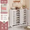 Zapatero simple para entrada, zapatero de gran capacidad para guardar zapatos, a prueba de polvo, con capacidad para 40 pares de zapatos, nuevo modelo de mueble para entrada