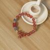 Sem otimização pulseira de cristal de morango vermelho natural cristal do ano de nascimento feminino pulseira de cristal corajoso joias doces simples atacado