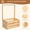 Caja de Almacenamiento de Artículos para Bebé de Madera Cesta de Almacenamiento de Ropa y Juguetes Perchero para Ropa de Bebé de Dormitorio Cesta para Artículos Varios de Madera Maciza